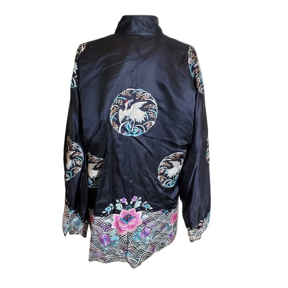 Antique Vintage Handmade Chinese Silk Kimono Jacket Blouse Robe Sz O/S - Picture 6 of 8